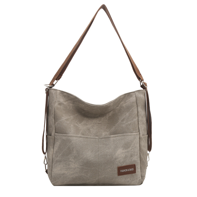 Shopper Tasche für Damen ⎜ Robuste Canvas-Schultertasche im Retro-Stil mit großer Kapazität für Alltag und Freizeit