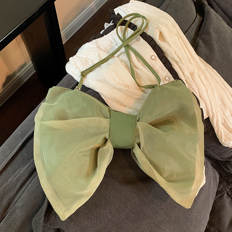 Schultertasche für Damen ⎜ Modische Umhängetasche in Schleifenform für besondere Anlässe und Alltag