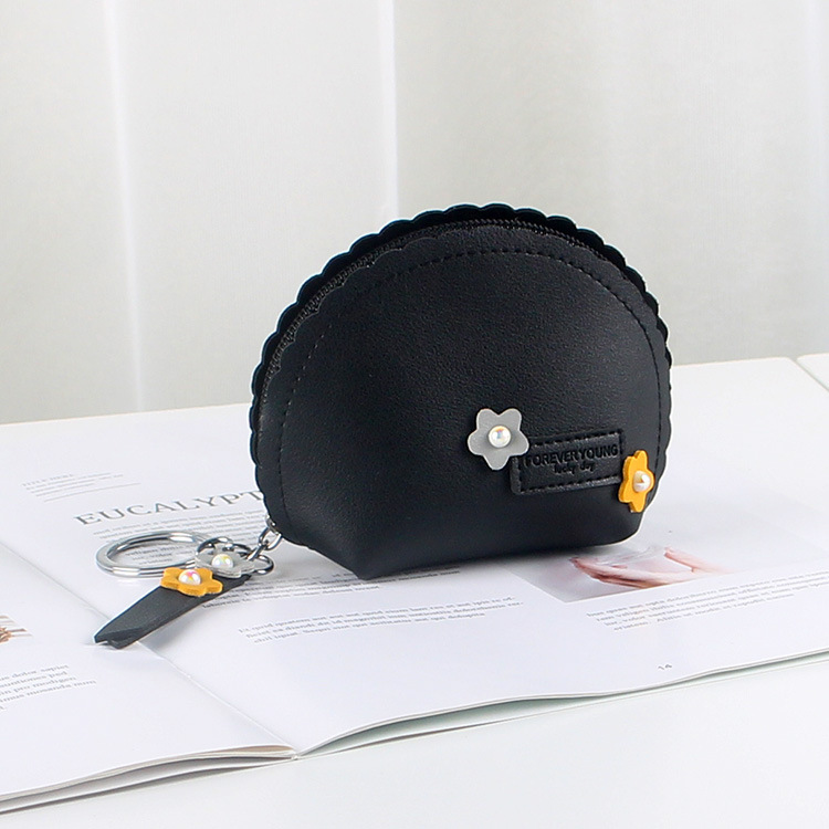 Damen Münzbörse mit Schlüsselring ⎜ Kompakte Tasche mit Reißverschluss und wasserabweisendem Design