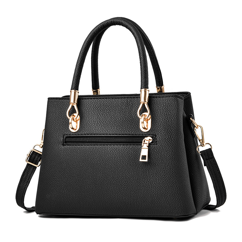 Damen Handtasche mit Schultergurt ⎜ Elegante Tragetasche in Lederoptik für Büro und Alltag