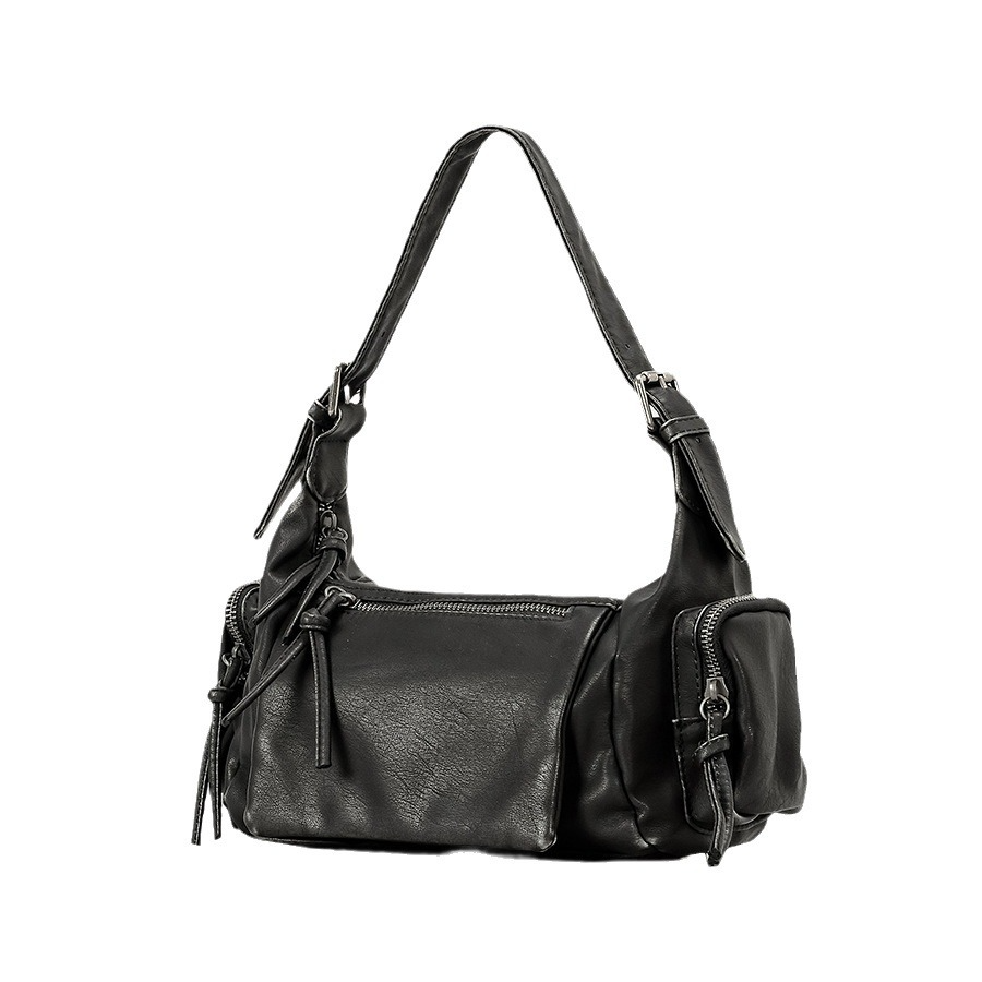 Elegante Schultertasche mit Retro-Effekt ⎜ Stylische Ledertasche mit vielseitigen Fächern für Alltag und Freizeit