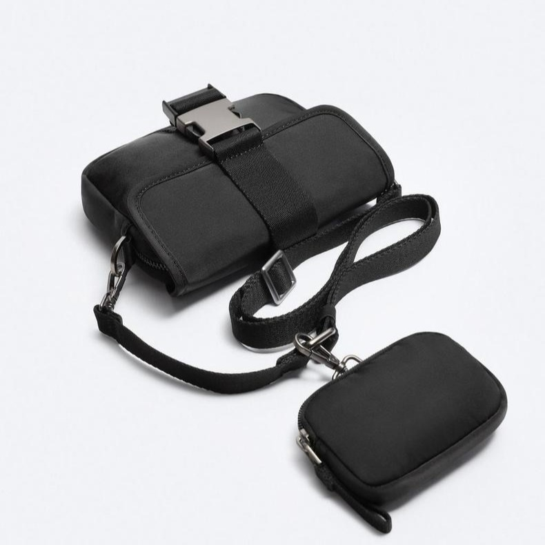Umhängetasche für Herren ⎜ Robuste Schultertasche mit Münzbeutel und verstellbarem Gurt für Alltag und Freizeit