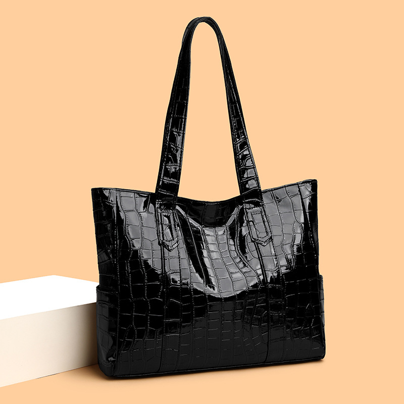 Tote Bag für Damen ⎜ Elegante Handtasche mit Krokoprägung für Arbeit und Alltag