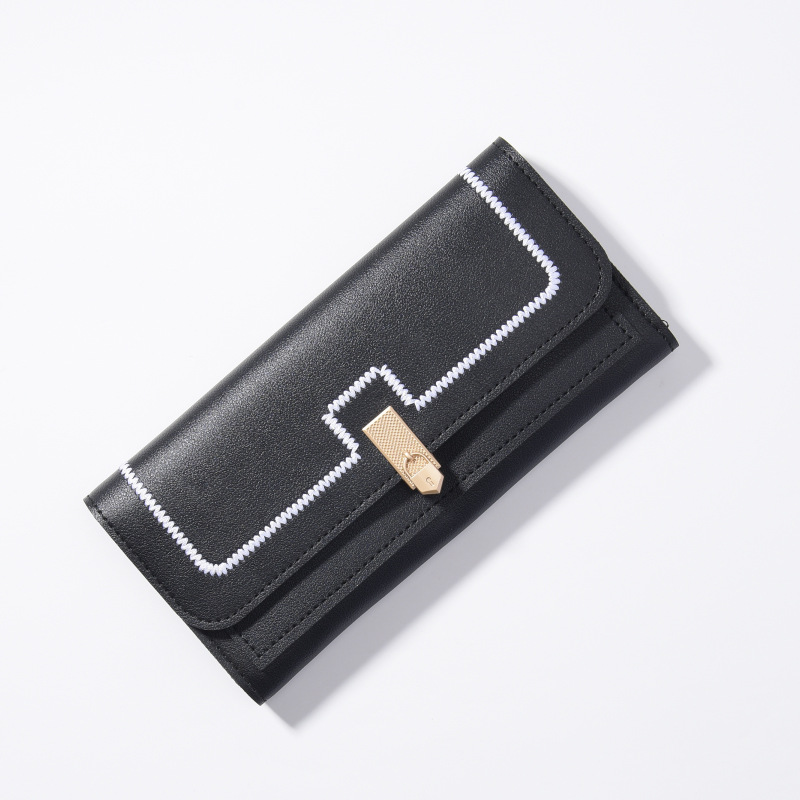 Damen Clutch Geldbörse ⎜ Lange Brieftasche mit großem Fassungsvermögen und mehreren Kartenfächern