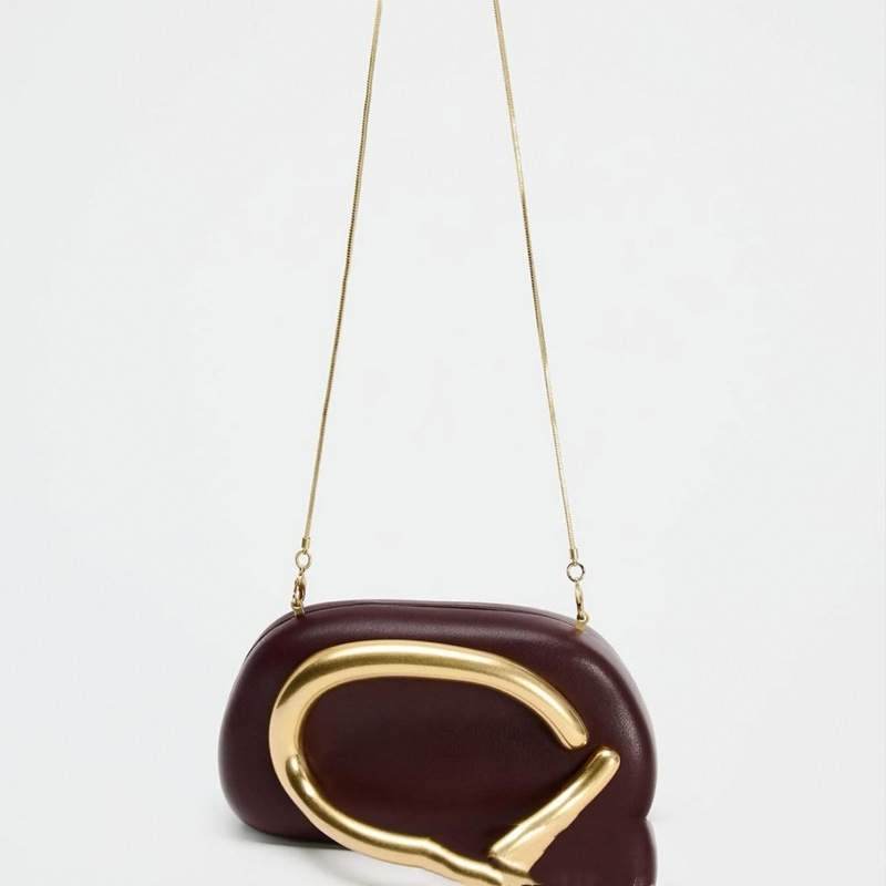 Elegante Damen Clutch Tasche ⎜ Runde Abendtasche mit Kompaktem Design und Stilvollem Griff