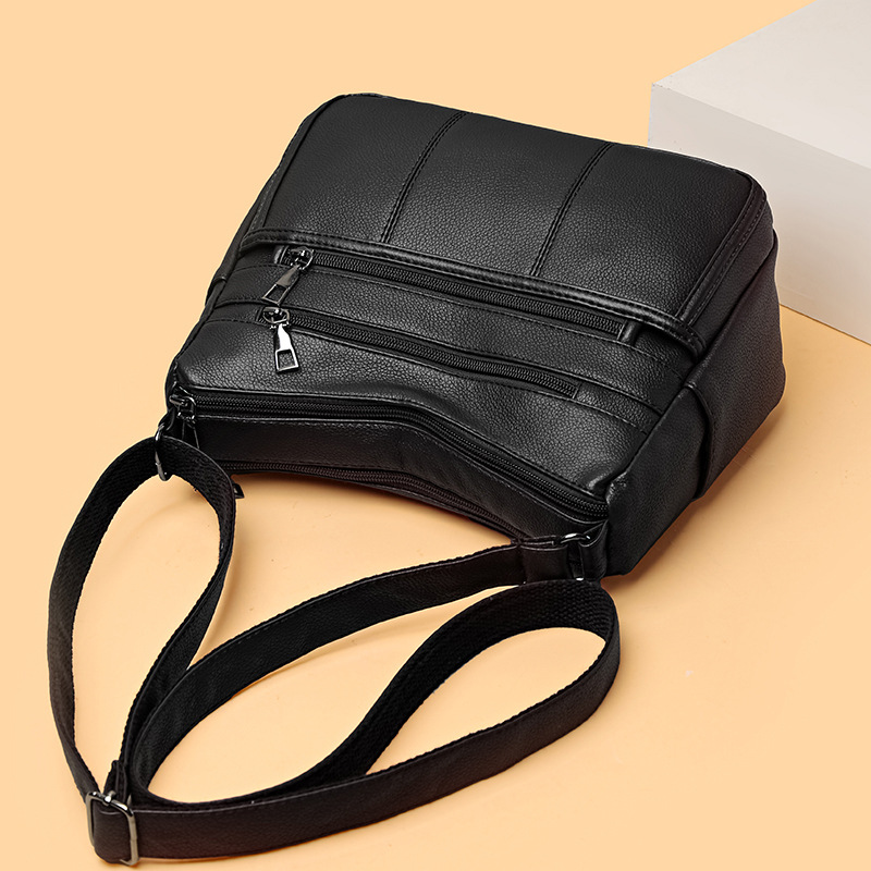 Schultertasche für Damen ⎜ Praktische Umhängetasche mit mehreren Fächern und verstellbarem Riemen für den Alltag