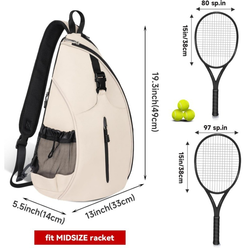 Sportlicher Badmintonrucksack für Damen ⎜ Leichte Outdoortasche mit Anti-Diebstahlfach und Flaschenhalter