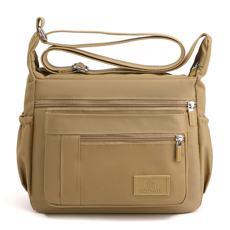 Umhängetasche für Damen ⎜ Wasserabweisende Handtasche aus Nylon mit viel Stauraum und praktischen Fächern