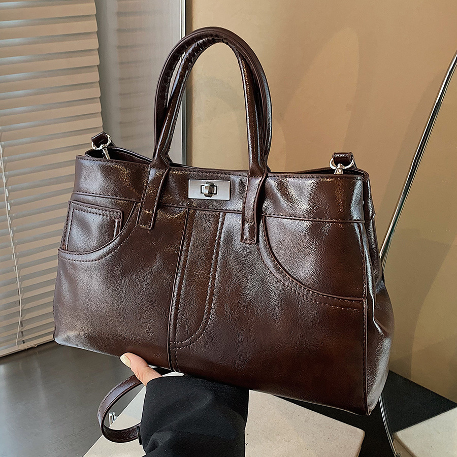 Damen Schultertasche im Retro-Stil ⎜ Große Kapazität für Alltag, Reisen und stilvolle Auftritte