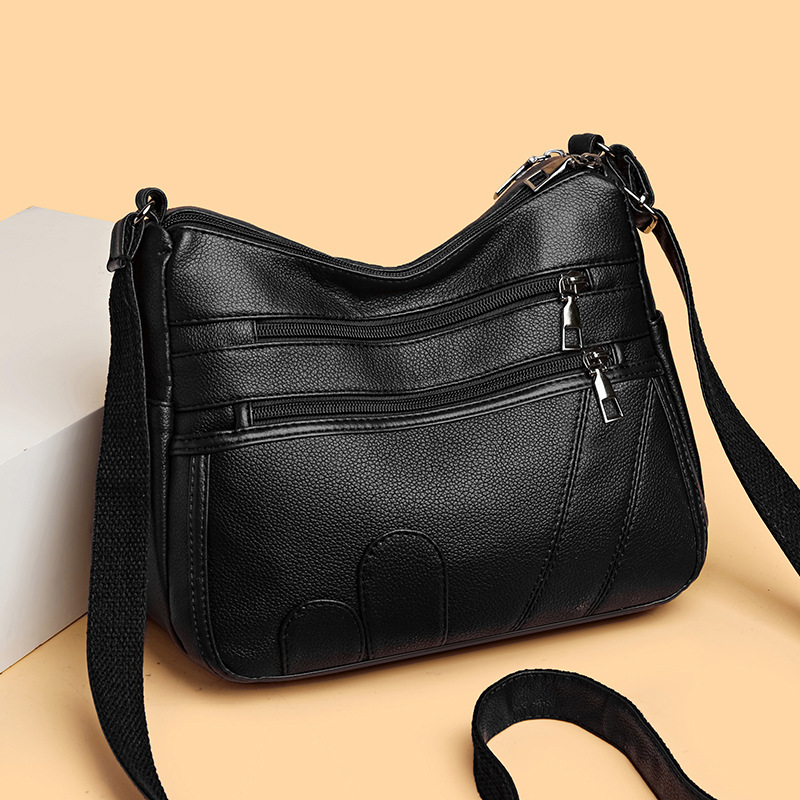 Umhängetasche für Damen ⎜ Vielseitige Schultertasche mit Reißverschlüssen und großem Stauraum für Alltag und Freizeit