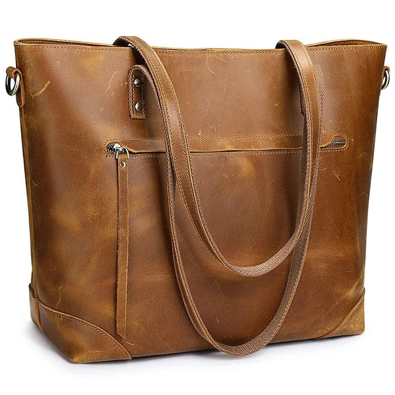 Shopper Tasche für Damen ⎜ Elegante Tragetasche aus Leder mit Reißverschluss und viel Stauraum