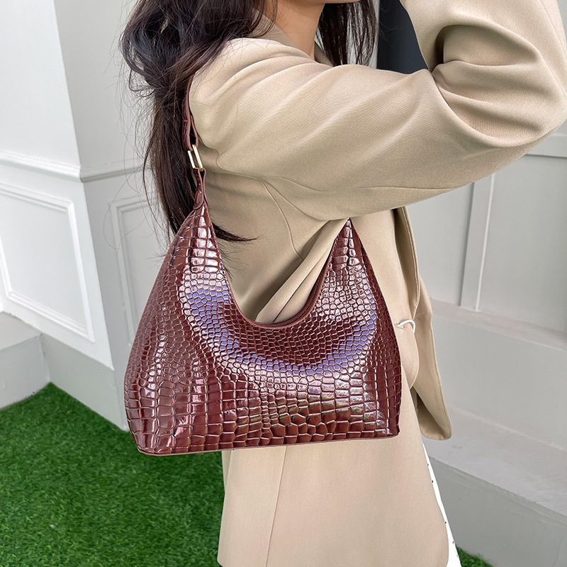 Schultertasche für Damen ⎜ Modische Umhängetasche mit großem Innenfach und abnehmbarem Riemen für den Alltag