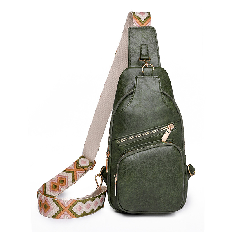 Brusttasche für Damen ⎜ Modische Umhängetasche für Sport und Freizeit mit mehreren Reißverschlussfächern