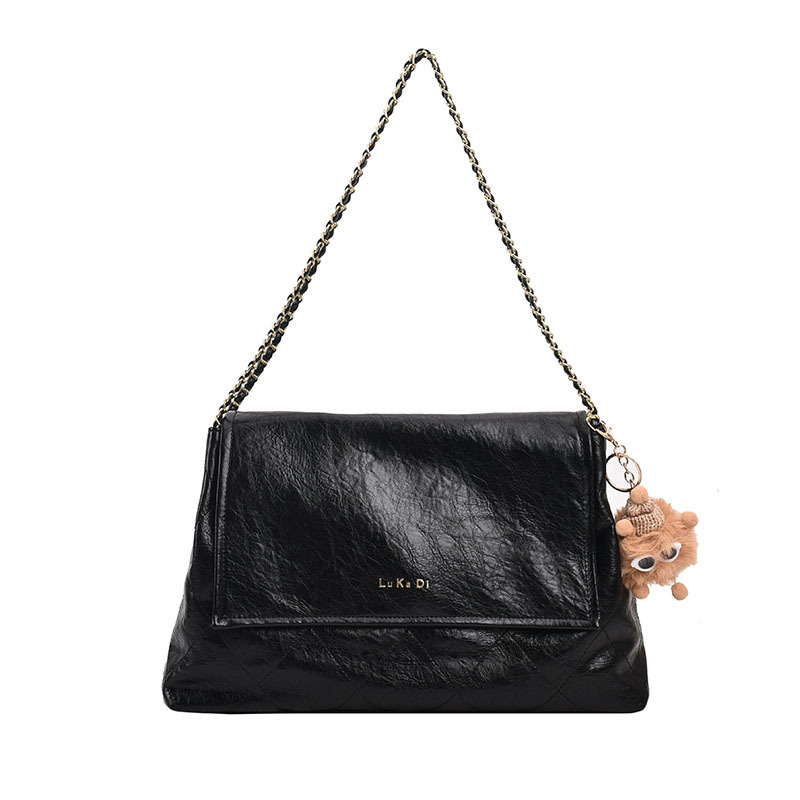 Schultertasche für Damen ⎜ Retro-Handtasche mit großer Kapazität und Kettenriemen für den Alltag