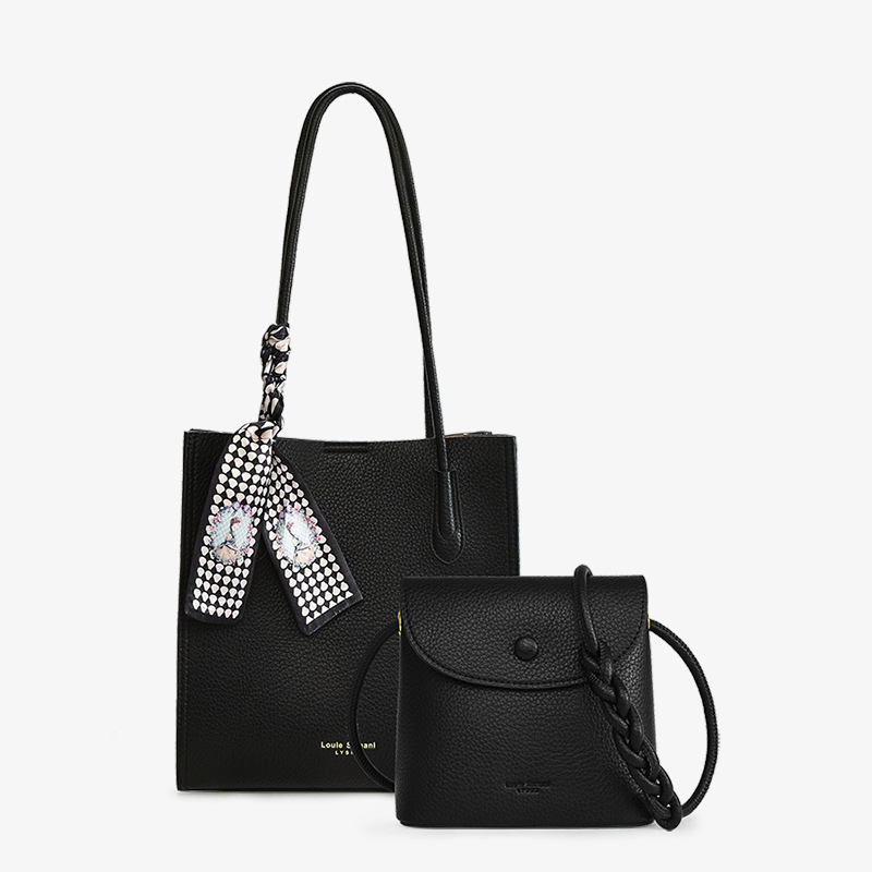 Tasche Mit Kombiset ⎜ Vielseitige Schultertasche Mit Kleiner Umhängetasche Und Strukturierter Oberfläche