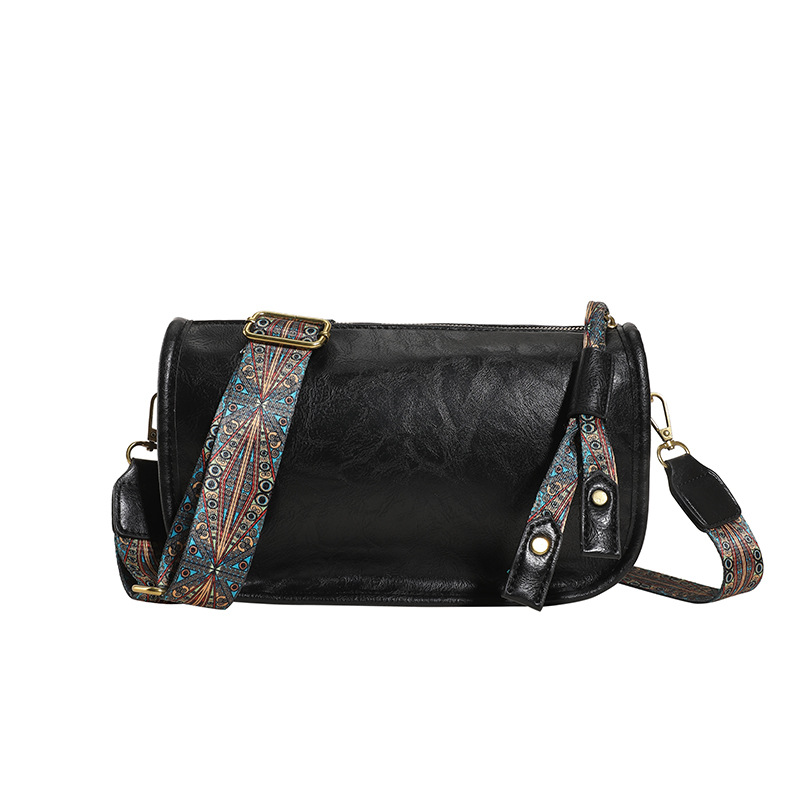 Umhängetasche für Damen ⎜ Schultertasche aus Kunstleder mit breitem Riemen für Alltag und Freizeit