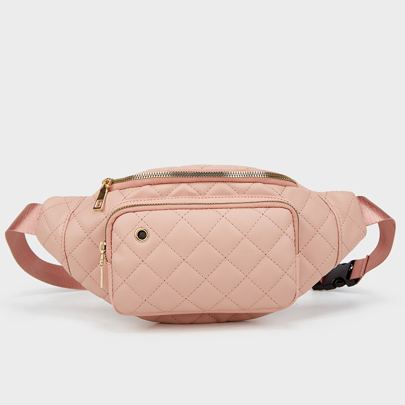 Bauchtasche für Damen ⎜ Modische Gürteltasche mit Rautensteppung und Reißverschlussfach für Freizeit und Alltag