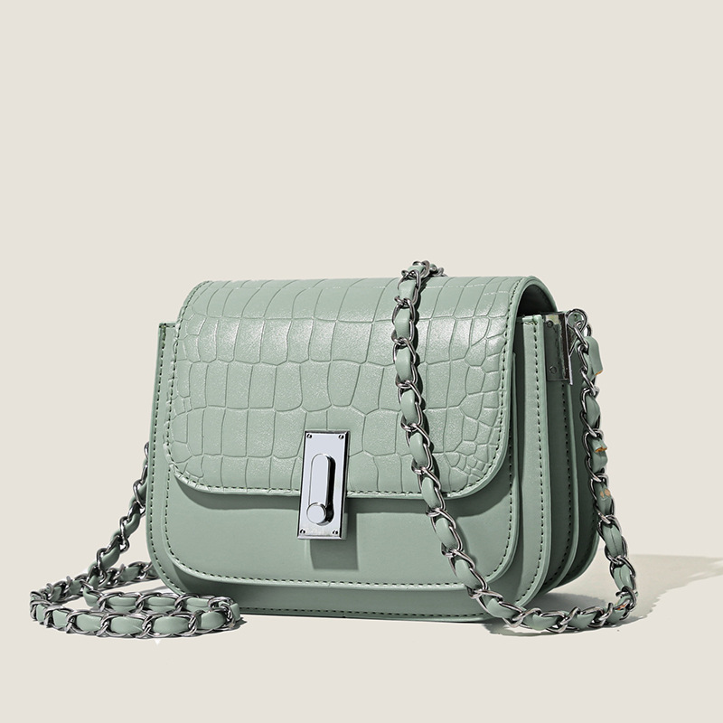 Schultertasche für Damen ⎜ Elegante Kettentasche mit Krokoprägung für stilvolle Auftritte und besondere Anlässe