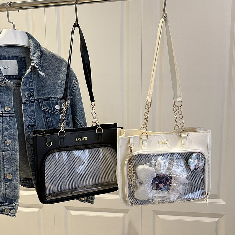 Tote Bag für Damen ⎜ Praktisches Design mit Netzfach und verstellbarem Schulterriemen für den Alltag
