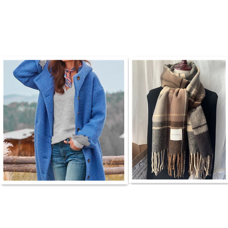 Ella - Eleganter Einfarbiger Mantel