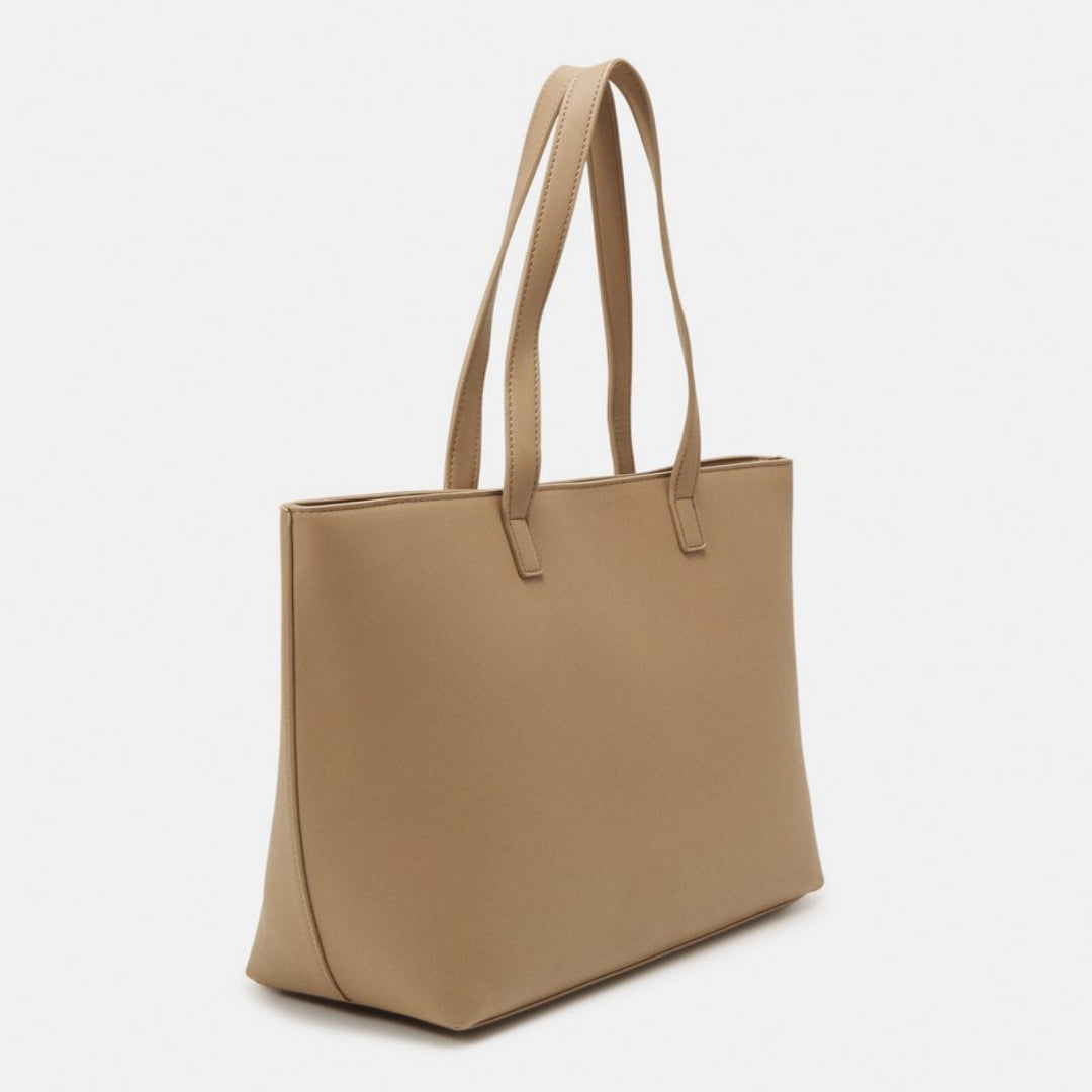 Shopper Tasche für Damen ⎜ Geräumige Schultertasche mit langen Henkeln und schlichtem Design für Alltag und Einkauf