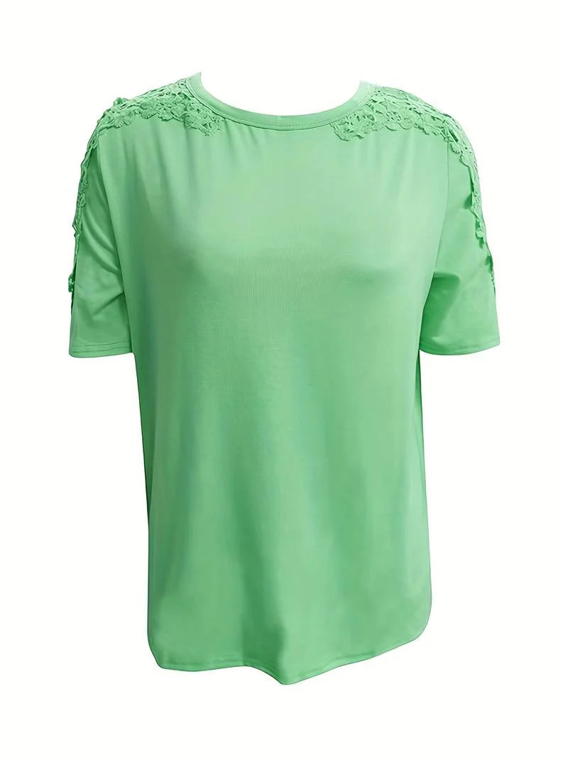 Lean - Lässiges Rundhals-kurzarmshirt