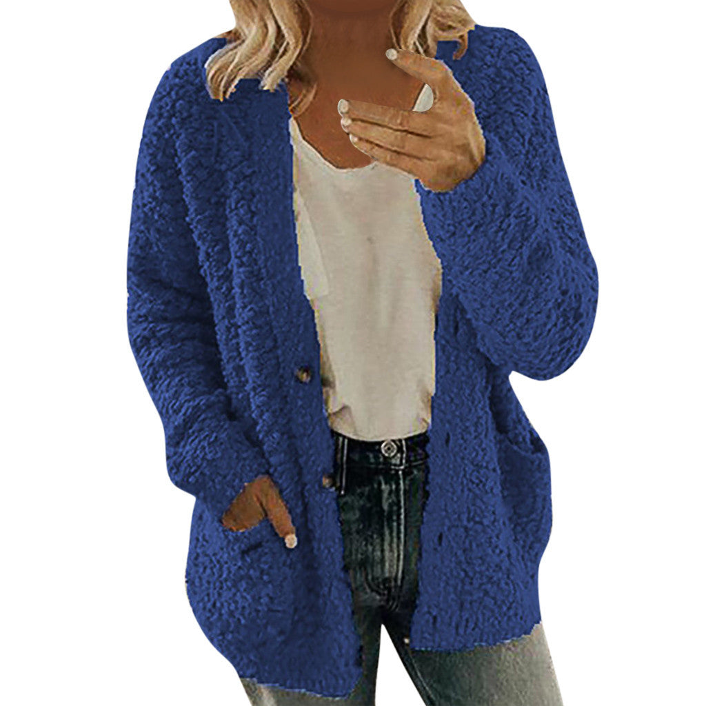 Karolina - Plüsch-strickcardigan
