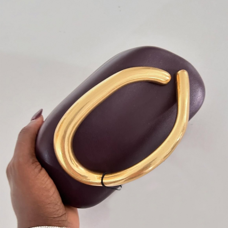 Elegante Damen Clutch Tasche ⎜ Runde Abendtasche mit Kompaktem Design und Stilvollem Griff
