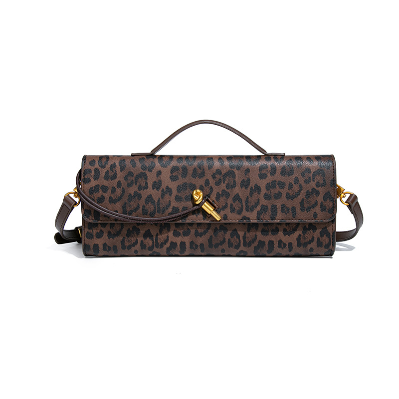 Abendtasche für Damen ⎜ Elegante Umhängetasche mit Retro-Look und stilvollem Leopardenmuster