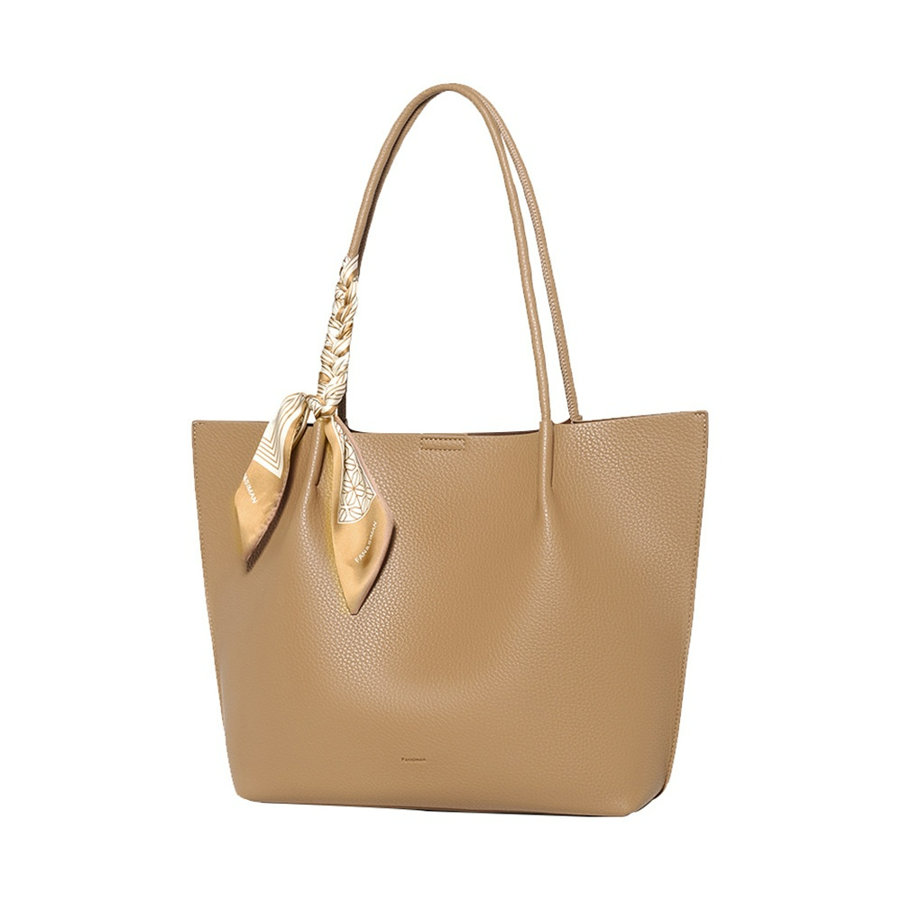 Shopper Tasche für Damen ⎜ Elegante Tragetasche mit großer Kapazität und Tuch-Detail für Büro und Freizeit