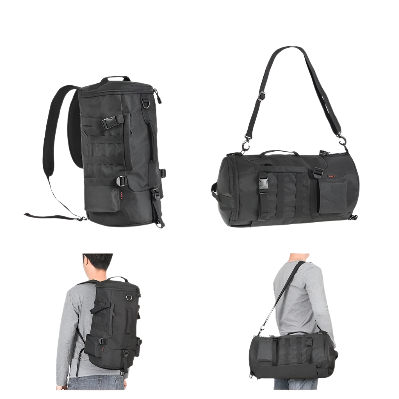Anglertasche für Herren ⎜ Multifunktionale Schultertasche mit Halterung für Ruten und Zubehör für Outdoor-Angeltouren