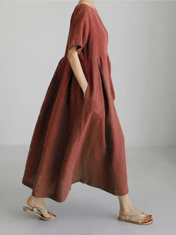 Megan - Breezy Leinen-Kleid