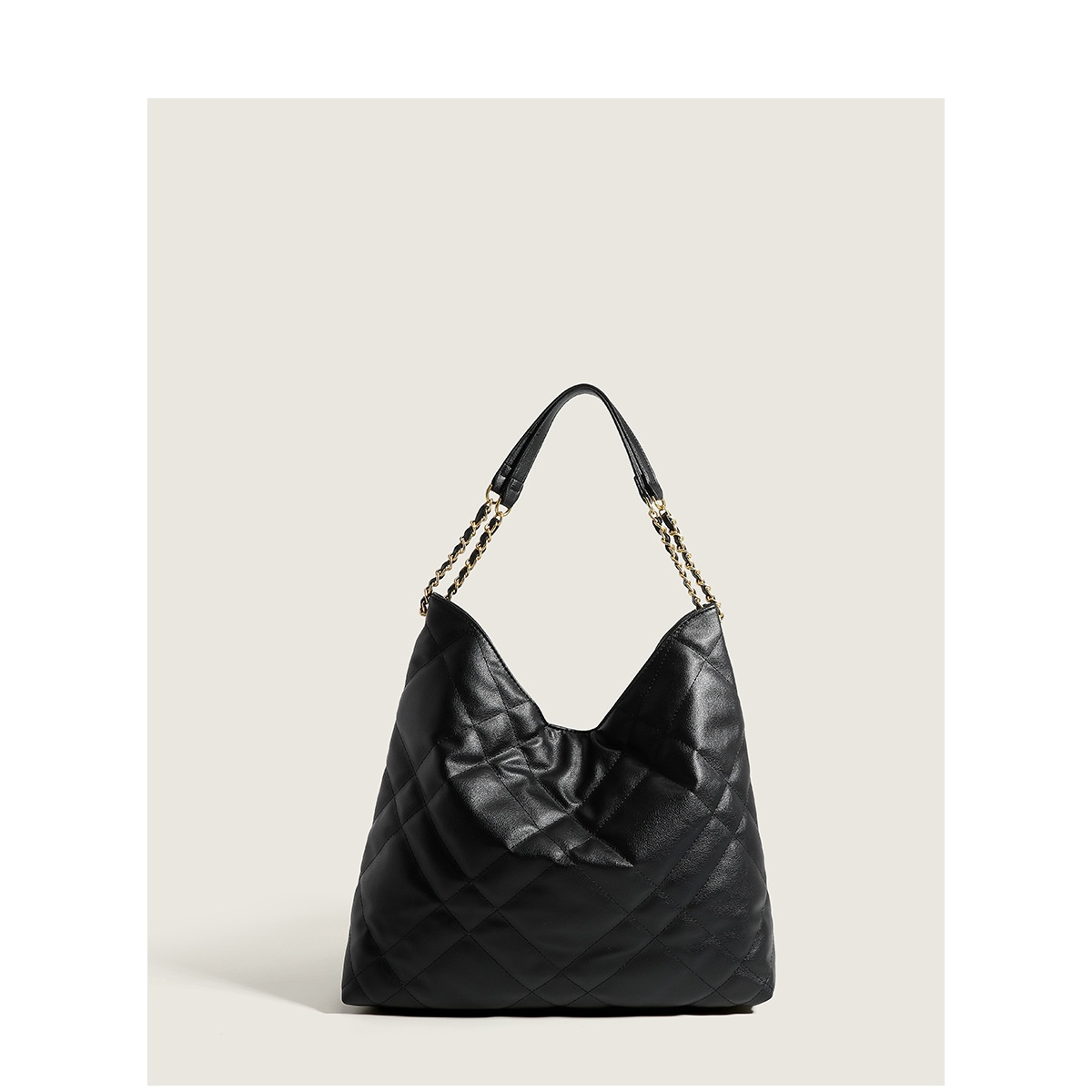 Shopper Tasche für Damen ⎜ Klassische Schultertasche mit Rautenmuster und Kettenriemen für Büro und Alltag