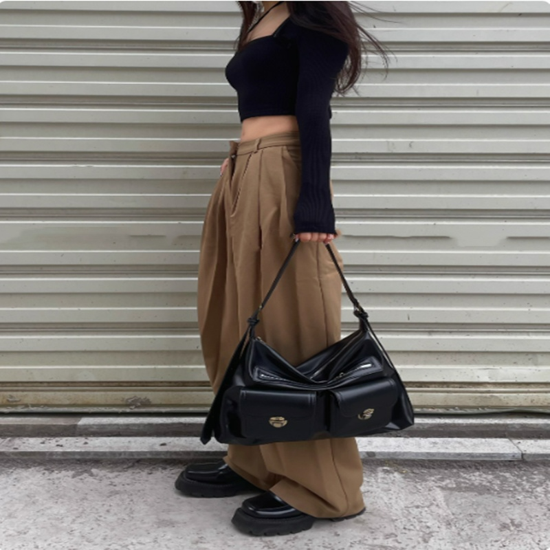 Damen Schultertasche Mit Großem Stauraum ⎜ Vielseitige Tragetasche Mit Vordertaschen Für Alltag Und Freizeit