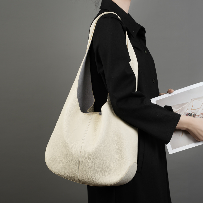 Schultertasche für Damen ⎜ Weiches Leder mit großem Stauraum für Alltag und Freizeit