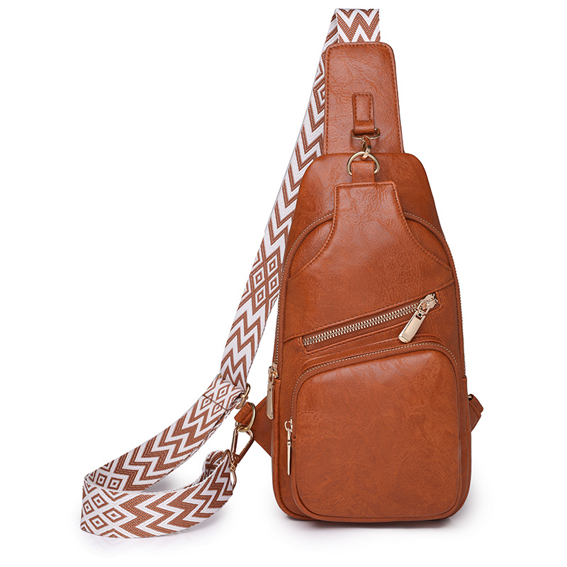 Brusttasche für Damen ⎜ Modische Umhängetasche für Sport und Freizeit mit mehreren Reißverschlussfächern