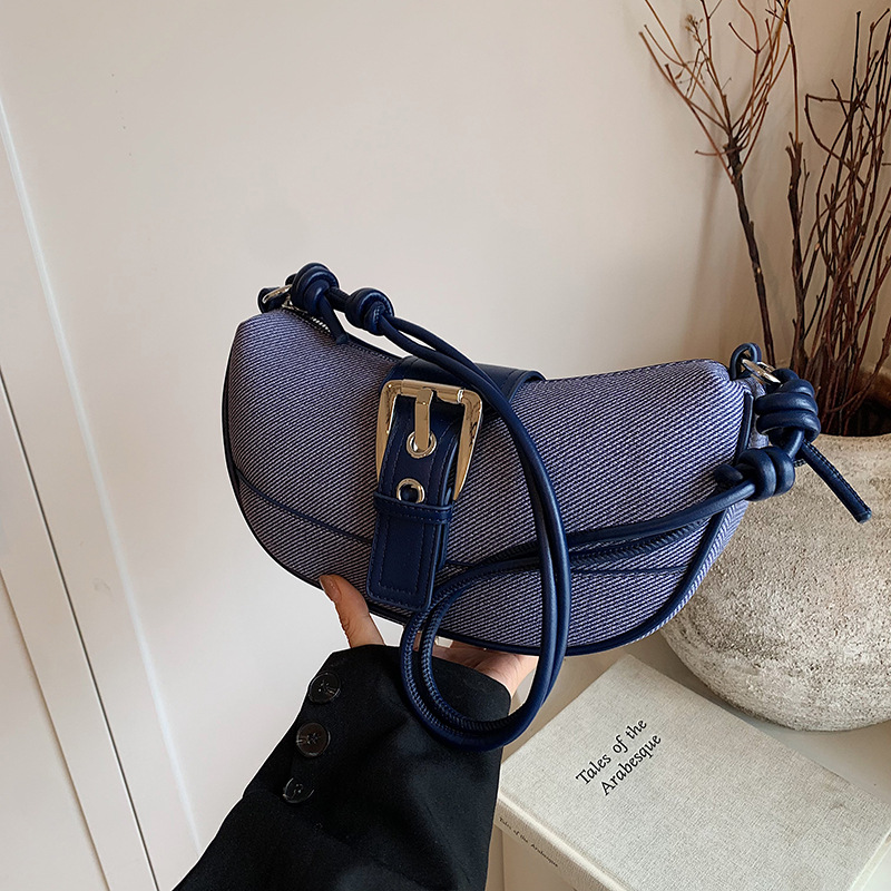 Umhängetasche für Damen ⎜ Lässige Schultertasche mit großer Kapazität und Schnallendetail für Alltag und Freizeit