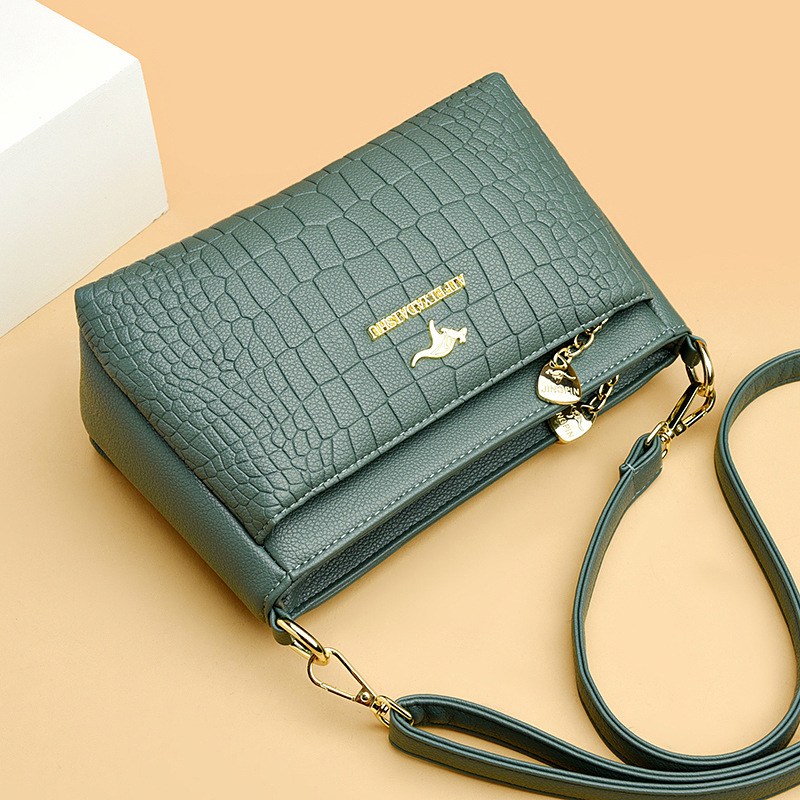 Elegante Crossbody-Tasche für Damen ⎜ Hochwertige Schultertasche im zeitlosen Krokodilmuster