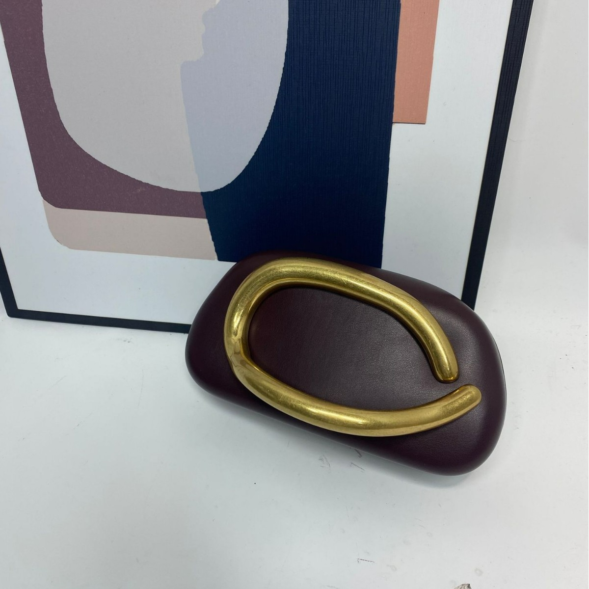 Abendtasche für Damen ⎜ Elegante Clutch mit Retro-Metalldekor für festliche Anlässe und besondere Events