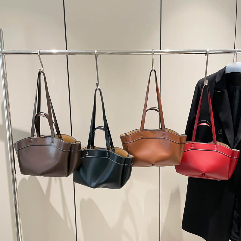Damen Tragetasche Aus Lederoptik ⎜ Modische Große Handtasche Mit Langen Henkeln Für Büro Und Alltag