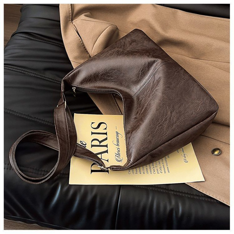 Damen Schultertasche Im Retro Stil ⎜ Weiche Umhängetasche Für Alltag Und Freizeit