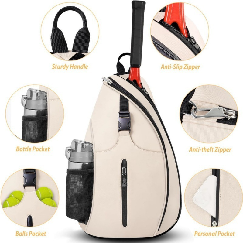 Sportlicher Badmintonrucksack für Damen ⎜ Leichte Outdoortasche mit Anti-Diebstahlfach und Flaschenhalter