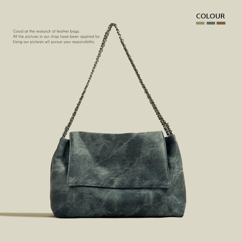 Damen Schultertasche Mit Kette ⎜ Geräumige Unterarmtasche Mit Weicher Oberfläche Und Elegantem Klappverschluss