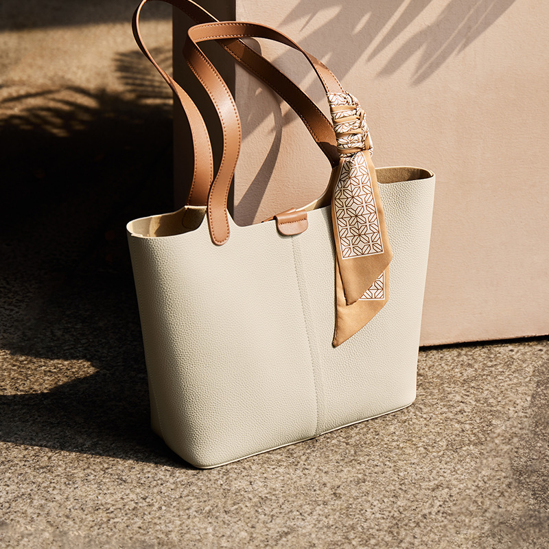 Shopper Tasche für Damen ⎜ Elegante Ledertasche mit großem Stauraum und Schalgriff für Beruf und Alltag
