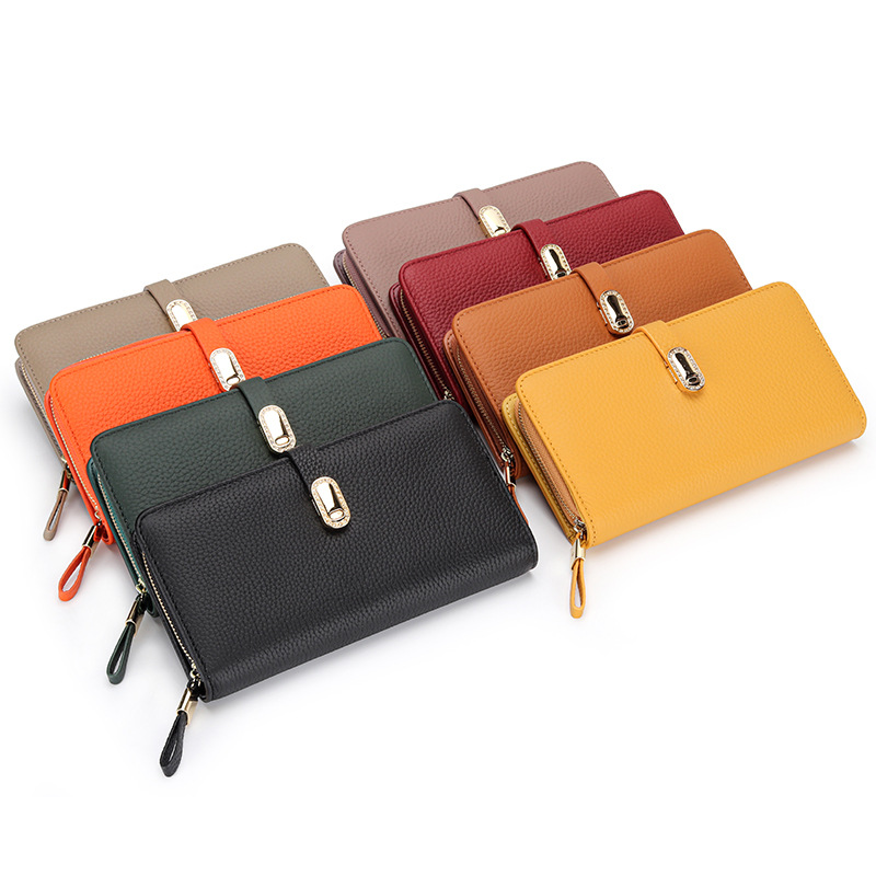 Damen Geldbörse mit Reißverschluss ⎜ Große Clutch mit Handyfach und viel Stauraum für Karten und Bargeld