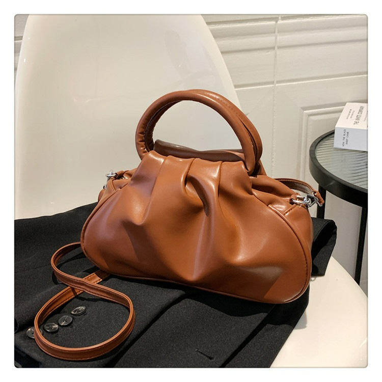 Schultertasche für Damen ⎜ Retro Handtasche mit weichem Griff und abnehmbarem Riemen für Alltag und Ausgehen