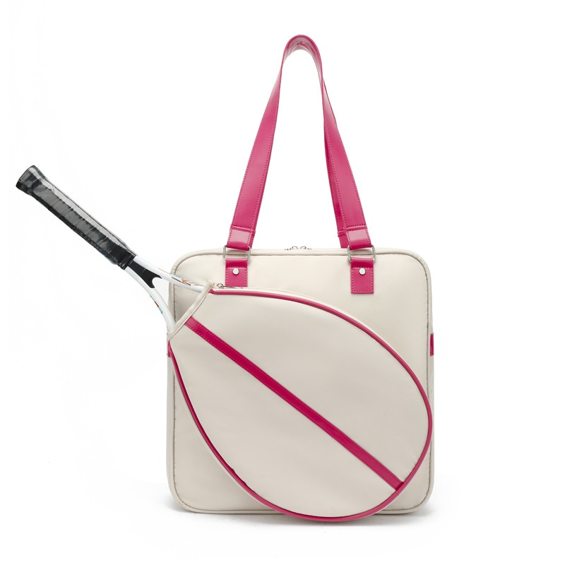 Tennis Schultertasche für Damen ⎜ Große Tragetasche mit stilvollem Design und praktischem Racket-Fach