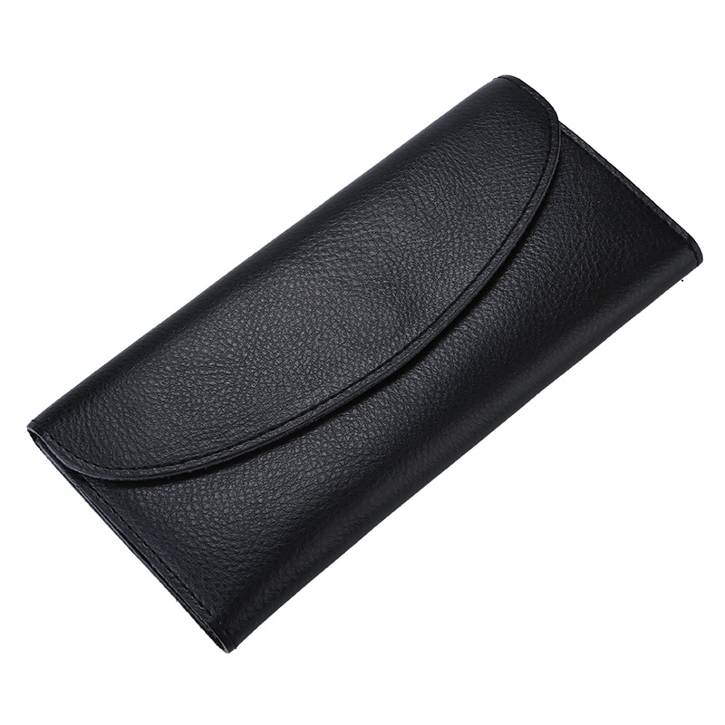 Damen Geldbörse in Langformat ⎜ Schlichte Lederbrieftasche mit elegantem Design und großzügigem Stauraum