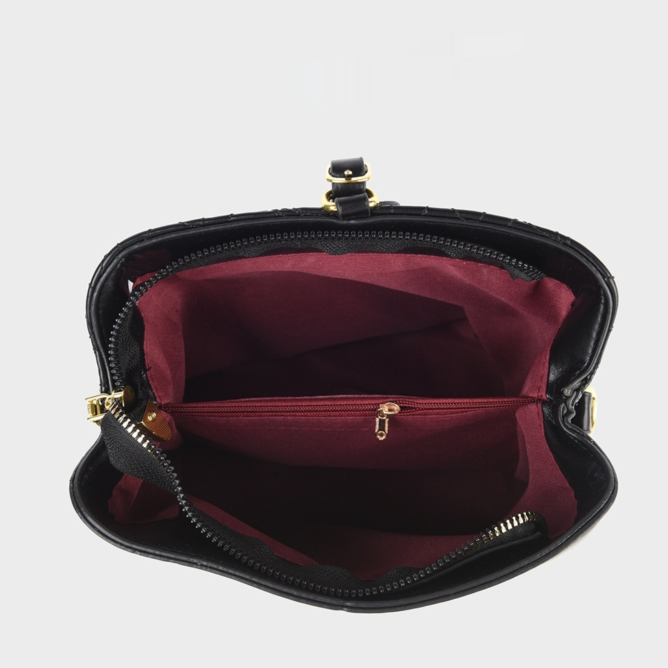 Schultertasche mit Viel Stauraum ⎜ Elegante Umhängetasche für Damen mit Geprägtem Muster und Breitem Trageriemen