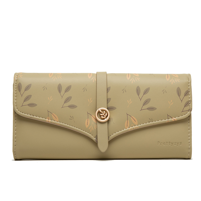 Clutch für Damen ⎜ Bedruckte Langbörse mit Druckknopf und großem Stauraum für Karten und Bargeld